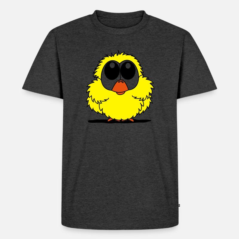 Küken - Männer Premium Bio T-Shirt - Anthrazit meliert