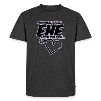 enterrement de vie de mariage de douche de mariage - T-shirt Premium bio Homme - anthracite chiné - Devant - Nico (187cm)