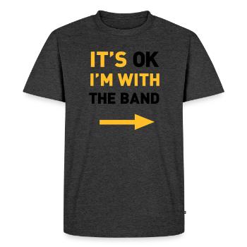Im with the Band - Men's Premium Organic T-Shirt - heather anthracite - Front - Nico (187cm)