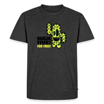 cactus comique - T-shirt Premium bio Homme - anthracite chiné - Devant - Nico (187cm)