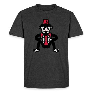 singe singe singes singe - T-shirt Premium bio Homme - anthracite chiné - Devant - Nico (187cm)