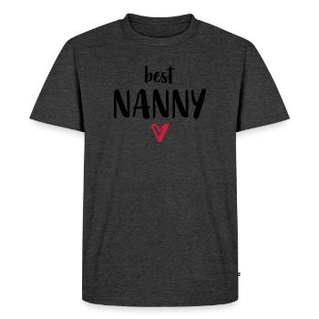 Best Nanny I Heart Gift Nursery Kita - Men's Premium Organic T-Shirt - heather anthracite - Front - Nico (187cm)