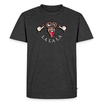 drôle singe lalala symbole illustration langue - T-shirt Premium bio Homme - anthracite chiné - Devant - Nico (187cm)