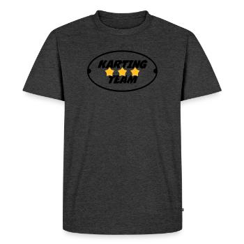 Karting / Kart / Pilote / Voiture - T-shirt Premium bio Homme - anthracite chiné - Devant - Nico (187cm)