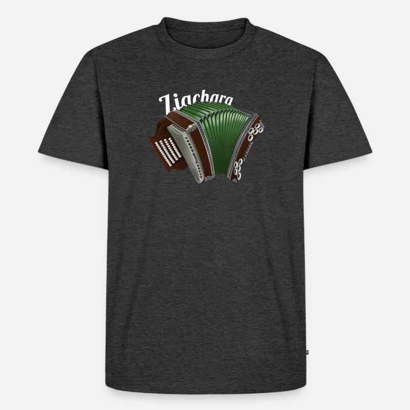Ziachara // hell | ZiachON! - Männer Premium Bio T-Shirt - Anthrazit meliert