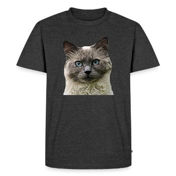Cat Cats cat Cats Cat Head - Men's Premium Organic T-Shirt - heather anthracite - Front - Nico (187cm)