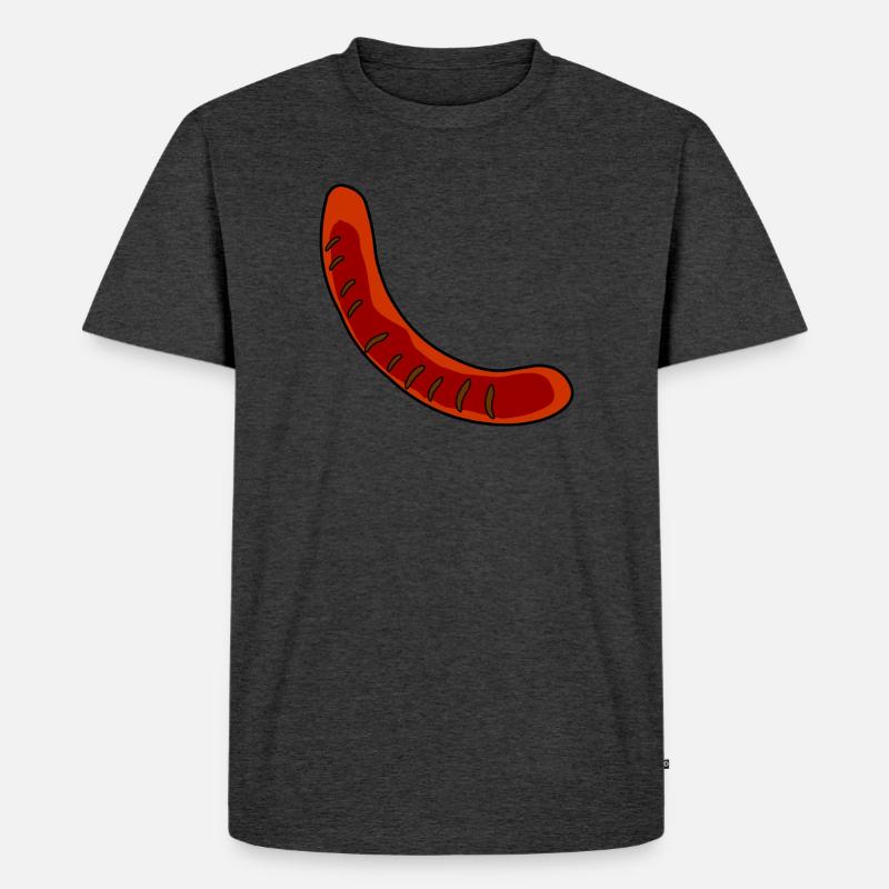 Wurst oder Bratwurst - Männer Premium Bio T-Shirt - Anthrazit meliert