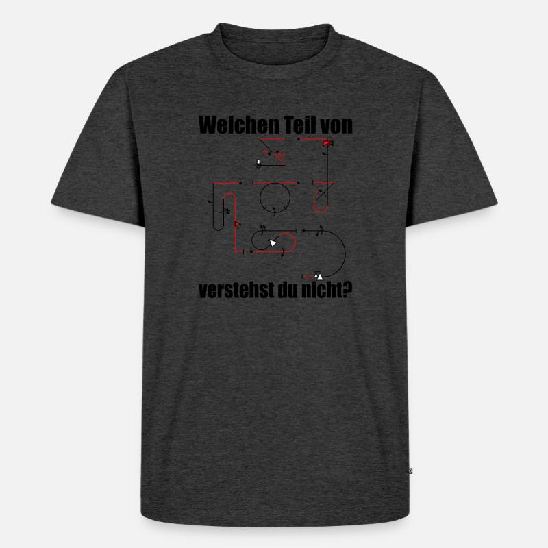 Aresti Symbole Kunstflug Programm Modellpilot - Männer Premium Bio T-Shirt - Anthrazit meliert