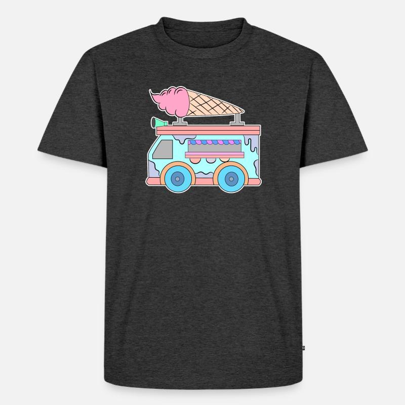 Kids Eiscreme - Männer Premium Bio T-Shirt - Anthrazit meliert
