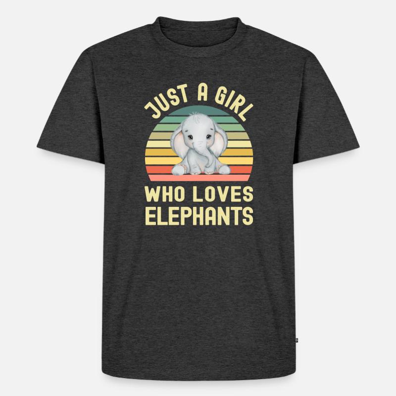 Elefant Elefanten - Männer Premium Bio T-Shirt - Anthrazit meliert