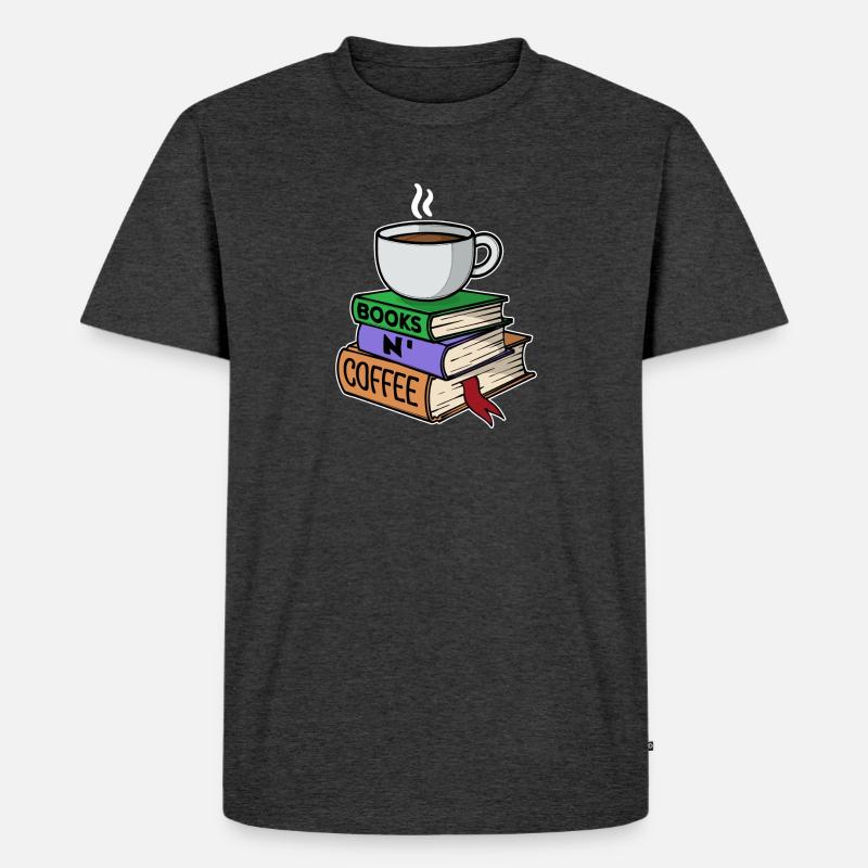 Kaffeetrinker Milchkaffee Kaffee Trinken Statement - Männer Premium Bio T-Shirt - Anthrazit meliert