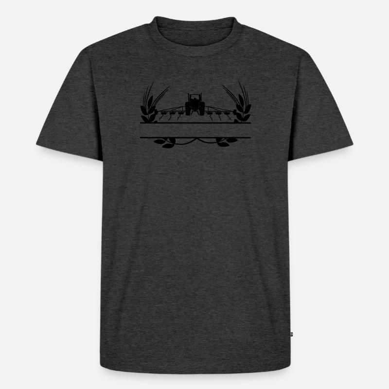 Ackerbau Traktor Getreideanbau - Männer Premium Bio T-Shirt - Anthrazit meliert