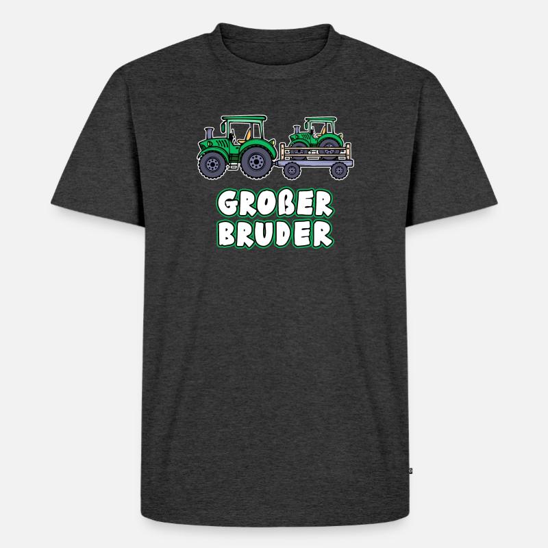 Nutzfahrzeug Bauer Statement Traktor Biobauer - Männer Premium Bio T-Shirt - Anthrazit meliert