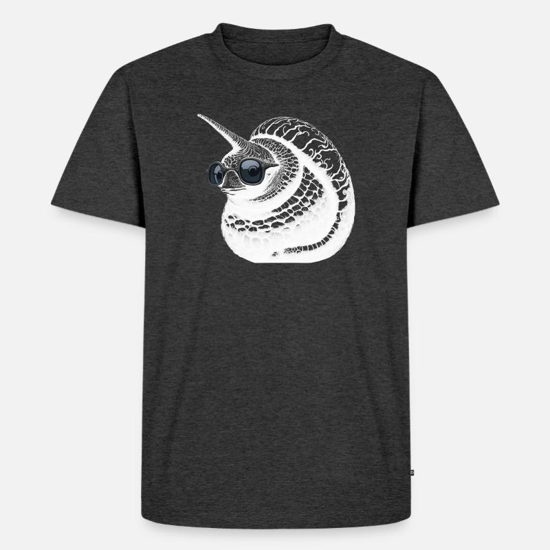 Coole EinhornSchnecke - Männer Premium Bio T-Shirt - Anthrazit meliert