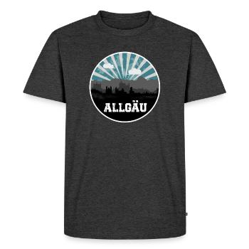 Ligne d’horizon de l’heure bleue de l’Allgäu - T-shirt Premium bio Homme - anthracite chiné - Devant - Nico (187cm)