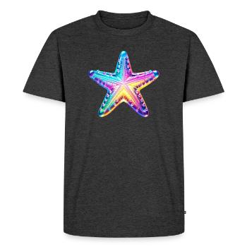 Étoile de mer - T-shirt Premium bio Homme - anthracite chiné - Devant - Nico (187cm)