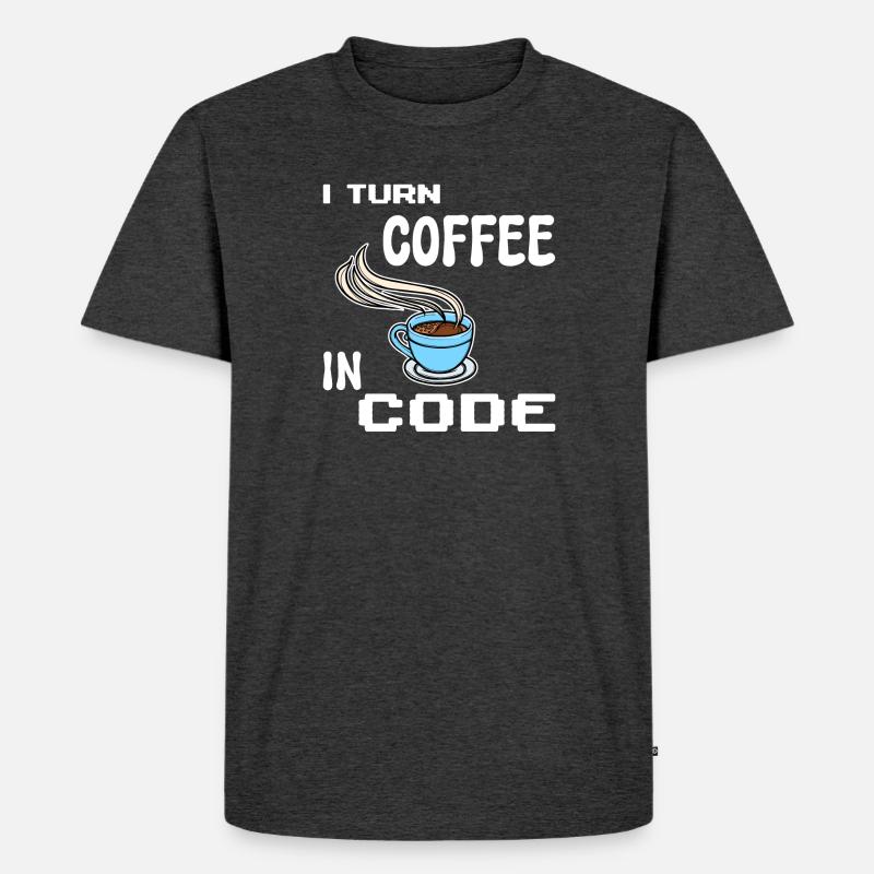 Developer Computergeek Statement Programmer - Men's Premium Organic T-Shirt - heather anthracite