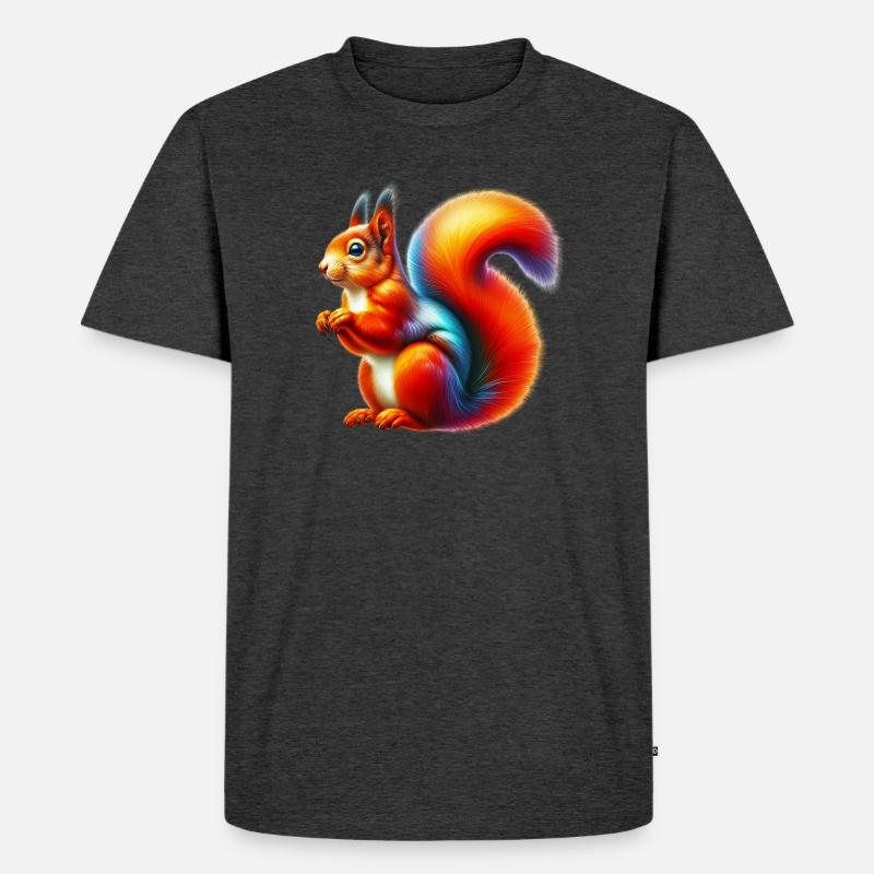 Eichhörnchen - Männer Premium Bio T-Shirt - Anthrazit meliert