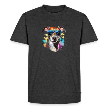 Wind chime with sunglasses - Men's Premium Organic T-Shirt - heather anthracite - Front - Nico (187cm)