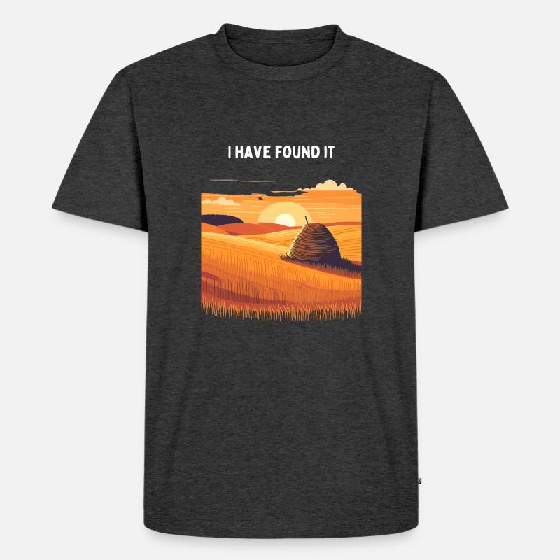 Needle in a haystack - Men's Premium Organic T-Shirt - heather anthracite