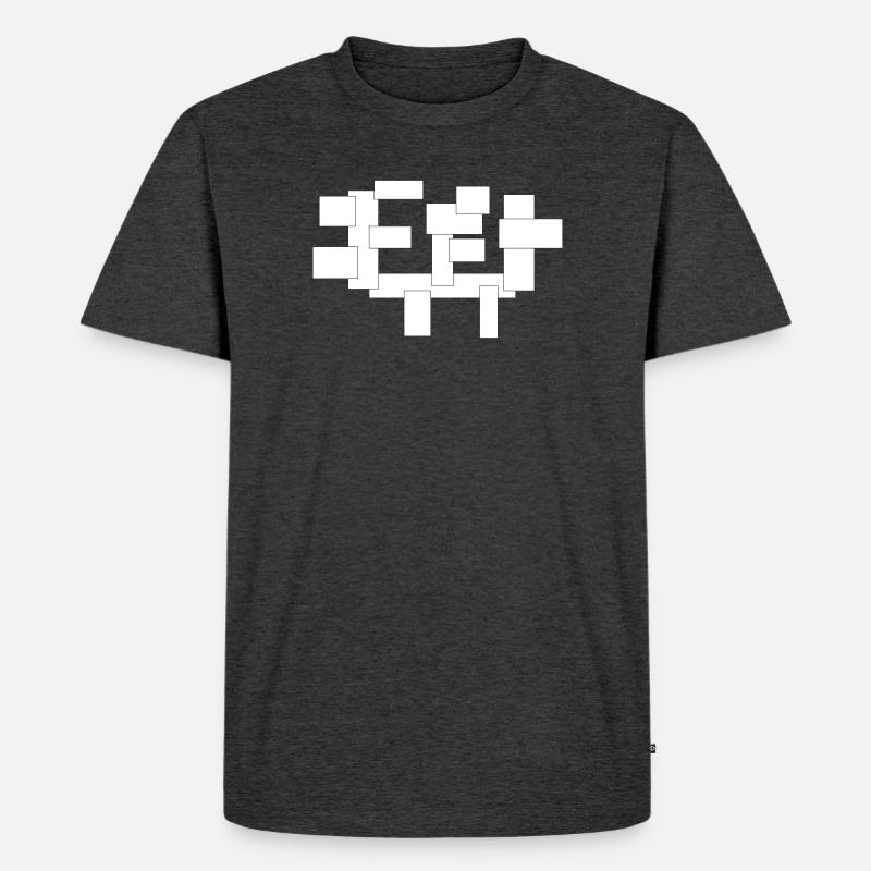 rectangles simplement des carrés en composition - T-shirt Premium bio Homme - anthracite chiné