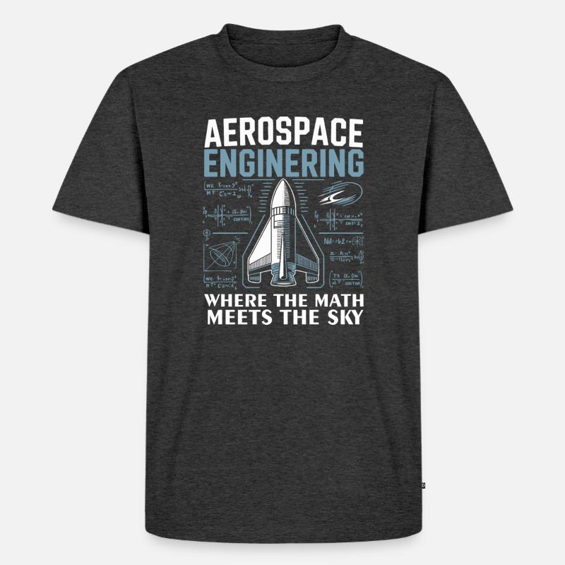 Aerospace Engineering Math Humor Design - Männer Premium Bio T-Shirt - Anthrazit meliert