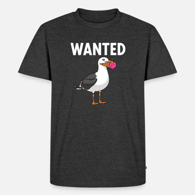Gesucht Möwe Eiscreme Abenteuer - Männer Premium Bio T-Shirt - Anthrazit meliert