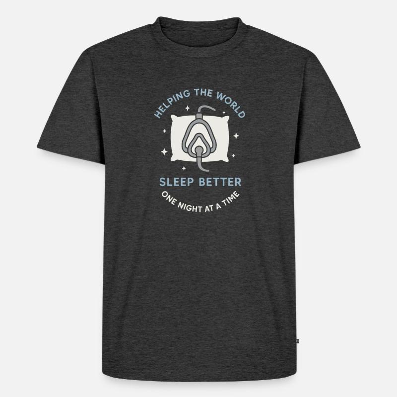 Schlaftechnologe Polysomnographic Tech Rpsgt - Männer Premium Bio T-Shirt - Anthrazit meliert