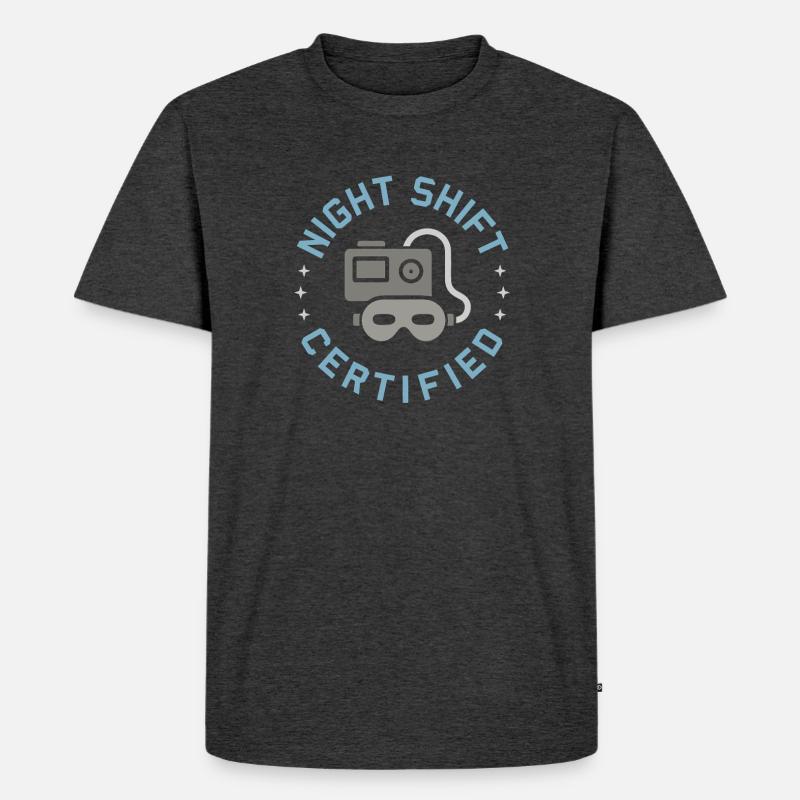 Technologue du sommeil, technicien polysomnographique, Rpsgt - T-shirt Premium bio Homme - anthracite chiné