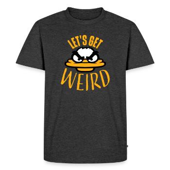 Obtenons Bizarre Crazy Duck Evil Insane Fun - T-shirt Premium bio Homme - anthracite chiné - Devant - Nico (187cm)