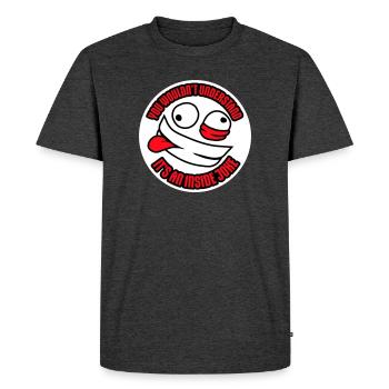 Vous ne comprendriez pas que c’est une blague d’initié - T-shirt Premium bio Homme - anthracite chiné - Devant - Nico (187cm)