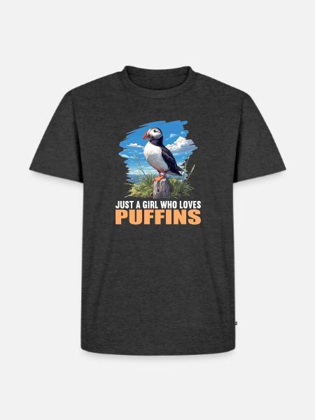 Puffin Papageientaucher - Männer Premium Bio T-Shirt - Anthrazit meliert