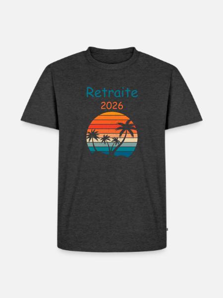 Tropischer Rückzug 2026 - Männer Premium Bio T-Shirt - Anthrazit meliert