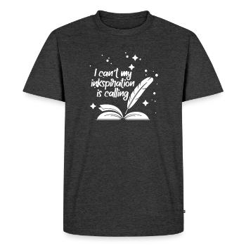 Poésie Slam Ink Stimulation Slam Poésie - T-shirt Premium bio Homme - anthracite chiné - Devant - Nico (187cm)