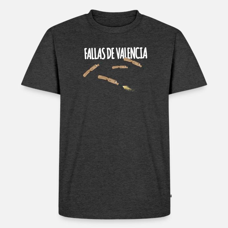 Fallas De Valencia Trueno - Männer Premium Bio T-Shirt - Anthrazit meliert