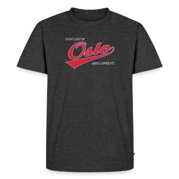 I Got Lost In Oslo And Loved It - Nordic Travel - Men's Premium Organic T-Shirt - heather anthracite - Front - Nico (187cm)