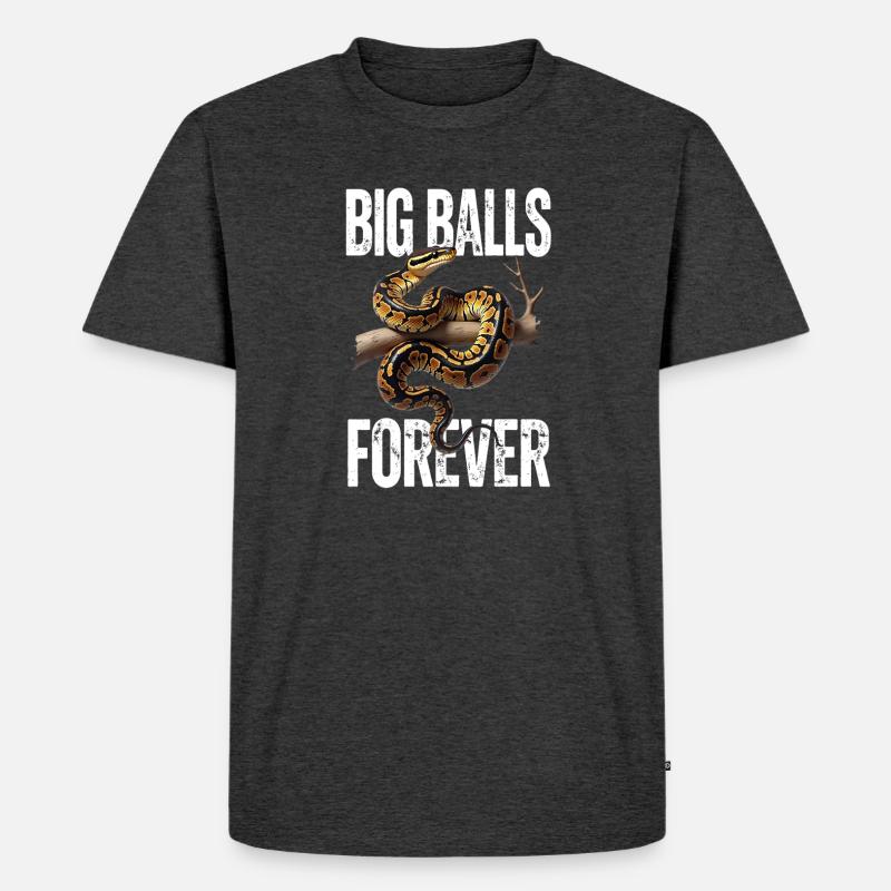 Königspython Schlangen Liebhaber Terrarium Python - Männer Premium Bio T-Shirt - Anthrazit meliert