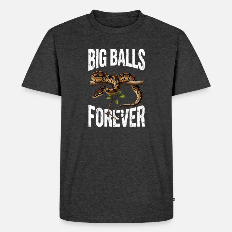 Königspython Schlangen Liebhaber Terrarium Python - Männer Premium Bio T-Shirt - Anthrazit meliert