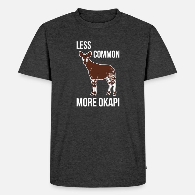 Okapi-liebhaber Okapi-tier Seltene Tierweltliebe - Männer Premium Bio T-Shirt - Anthrazit meliert