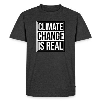 Climate Change Is Real Climate Change Science - Men's Premium Organic T-Shirt - heather anthracite - Front - Nico (187cm)