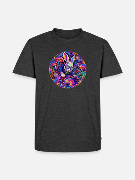 Hase - Männer Premium Bio T-Shirt - Anthrazit meliert