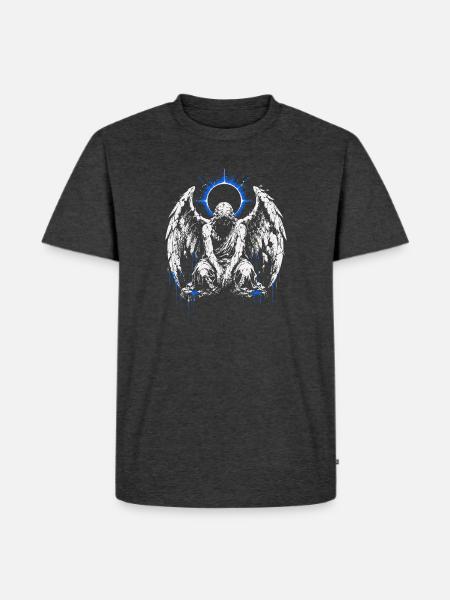 Gefallene Engelsfinsternis - Männer Premium Bio T-Shirt - Anthrazit meliert