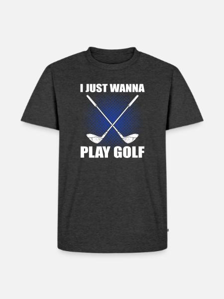 Golf Spruch - Männer Premium Bio T-Shirt - Anthrazit meliert