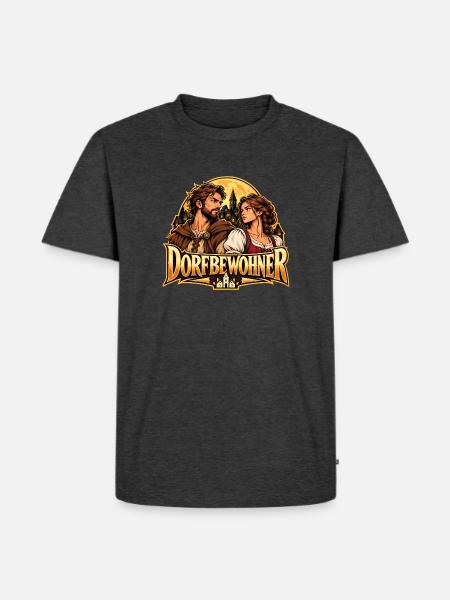 Dorfbewohner Liebesabenteuer - Männer Premium Bio T-Shirt - Anthrazit meliert