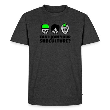 subculture - T-shirt Premium bio Homme - anthracite chiné - Devant - Nico (187cm)