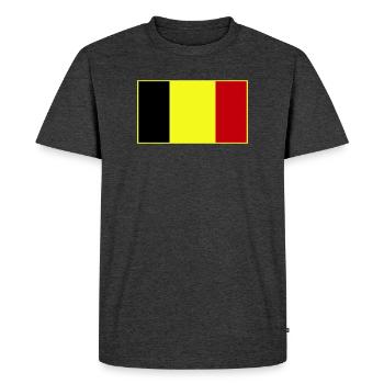 Drapeau tricolore personnalisable - T-shirt Premium bio Homme - anthracite chiné - Devant - Nico (187cm)