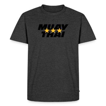 Muay Thai - T-shirt Premium bio Homme - anthracite chiné - Devant - Nico (187cm)