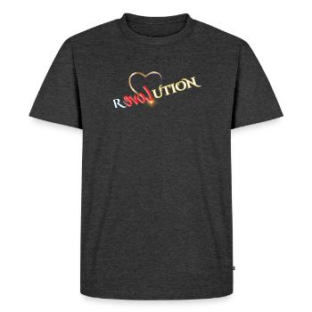 Heart Revolution Solar Flare Graphic - Men's Premium Organic T-Shirt - heather anthracite - Front - Nico (187cm)