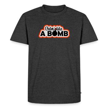 Calme comme une bombe Paradoxe Ironie Humour Blague explosive - T-shirt Premium bio Homme - anthracite chiné - Devant - Nico (187cm)