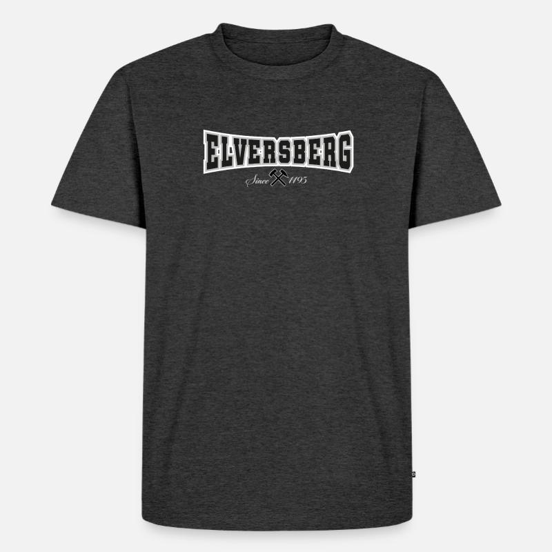 Elversberg  - Männer Premium Bio T-Shirt - Anthrazit meliert